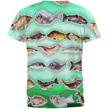 Saltwater Fish All Over Adult T-Shirt