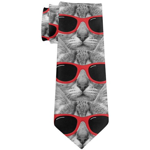 Chillin Cat All Over Neck Tie