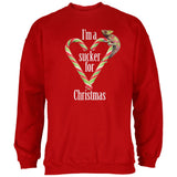 Sucker For Christmas Chameleon Charcoal Heather Adult Hoodie