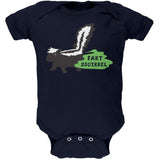 Fart Squirrel Skunk Black Soft Baby One Piece