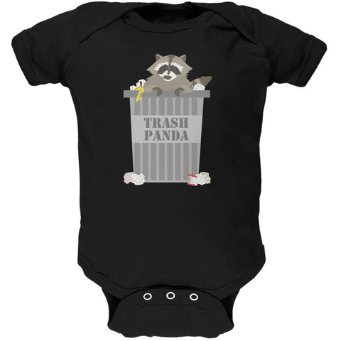 Trash Panda Raccoon Black Soft Baby One Piece