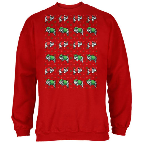 Meowwy Christmas Ugly XMas Sweater Red Adult Sweatshirt