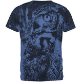 Zen Wisdom Owl Ghost All Over Heather Royal Adult T-Shirt