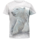 Polar Bear All Over Heather White Adult T-Shirt