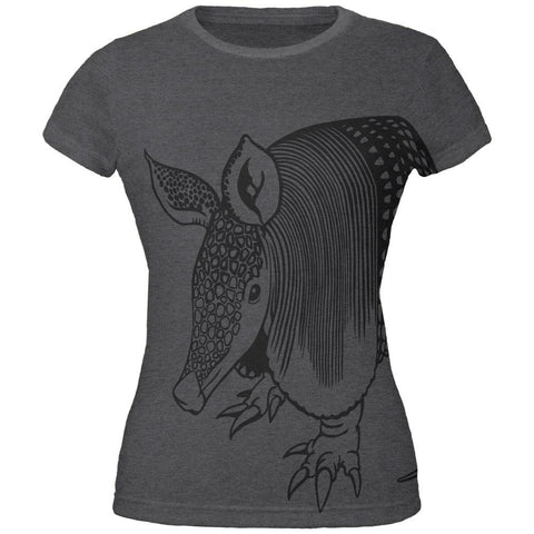 Armadillo All Over Dark Heather Juniors Soft T-Shirt