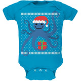Ugly Christmas Sweater Octopus Kelly Green Soft Baby One Piece