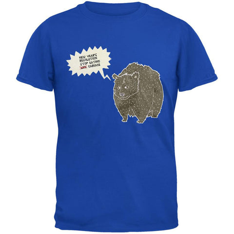 New Year's Stop Eating Garbage Royal Adult T-Shirt