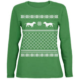 Dachshund Ugly Christmas Sweater Forest Youth Long Sleeve T-Shirt