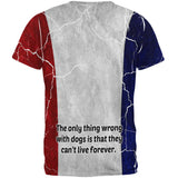 French Bulldog Live Forever All Over Adult T-Shirt
