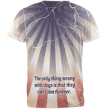 Pit Bull Live Forever All Over Adult T-Shirt