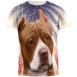 Pit Bull Live Forever All Over Adult T-Shirt