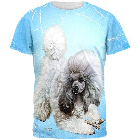 Poodle Live Forever All Over Adult T-Shirt