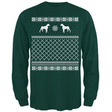 Boxer Ugly Christmas Sweater Forest Adult Long Sleeve T-Shirt