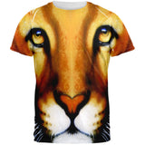 Mountain Lion Cougar Face All Over Adult T-Shirt
