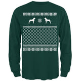 Rottweiler Ugly Christmas Sweater Forest Adult Long Sleeve T-Shirt