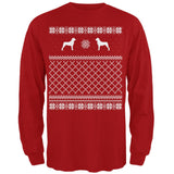 Rottweiler Ugly Christmas Sweater Forest Adult Long Sleeve T-Shirt