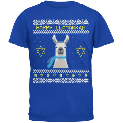 Llama Llamakkah Ugly Hanukkah Sweater Royal Youth T-Shirt