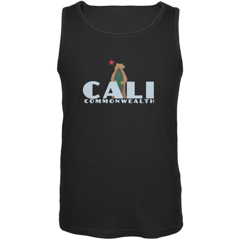 CALI Surf Bear Black Adult Tank Top