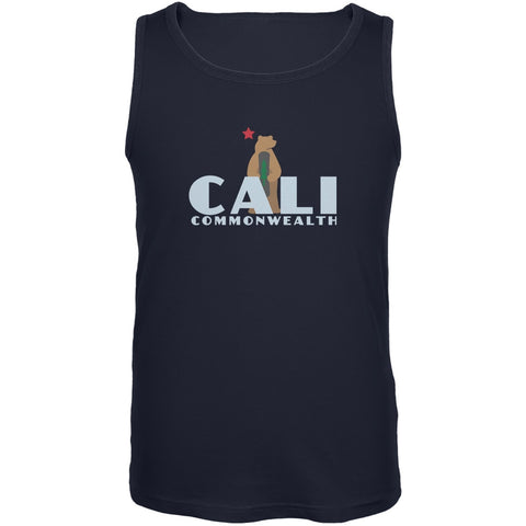 CALI Snowboard Bear Navy Adult Tank Top