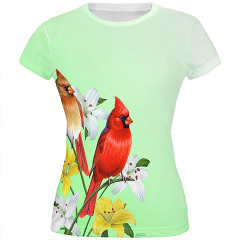Spring Cardinals All Over Womens T-Shirt