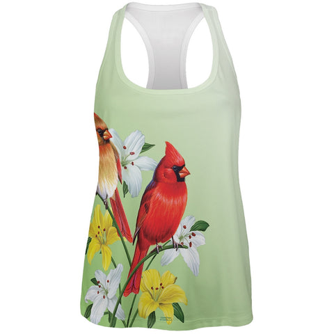 Spring Cardinals All Over Womens Racerback Tank Top