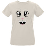Anime Rabbit Face Usagi White Womens Organic T-Shirt