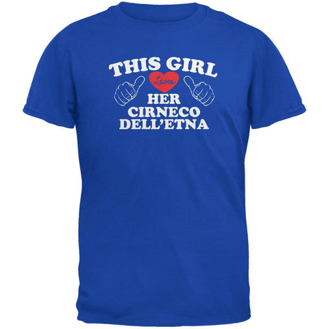 Valentines This Girl Loves Her Cirneco dell'Etna Royal Adult T-Shirt