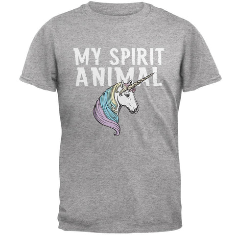 My Spirit Animal Unicorn Heather Grey Adult T-Shirt