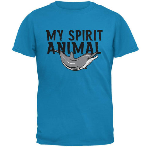My Spirit Animal Dolphin Sapphire Blue Adult T-Shirt