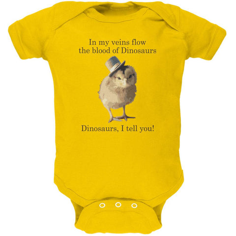 Chick Dinosaur Blood Yellow Soft Baby One Piece