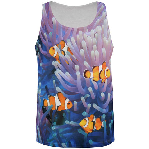 Clownfish Sea Anenome All Over Adult Tank Top