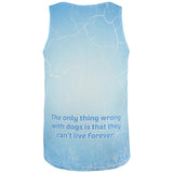 Poodle Live Forever All Over Adult Tank Top