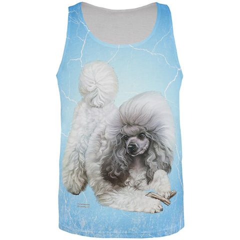 Poodle Live Forever All Over Adult Tank Top