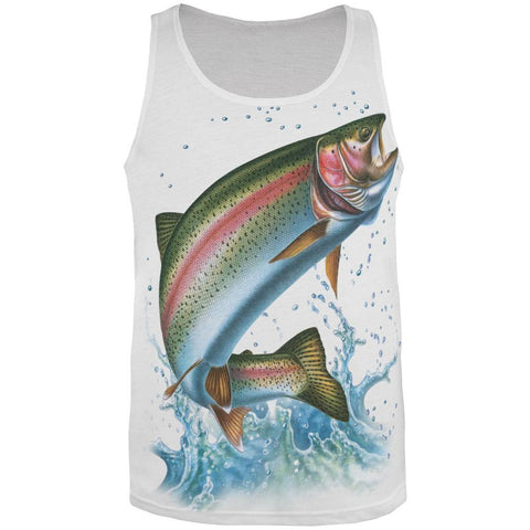 Rainbow Trout Splash All Over Adult Tank Top