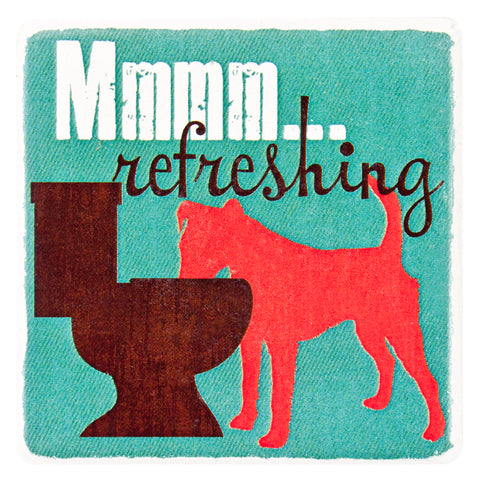 Dog Mmmm Refreshing Ceramic Refrigerator Magnet