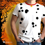 Halloween Costume Dalmatian with Red Collar All Over Mens Costume T Shirt